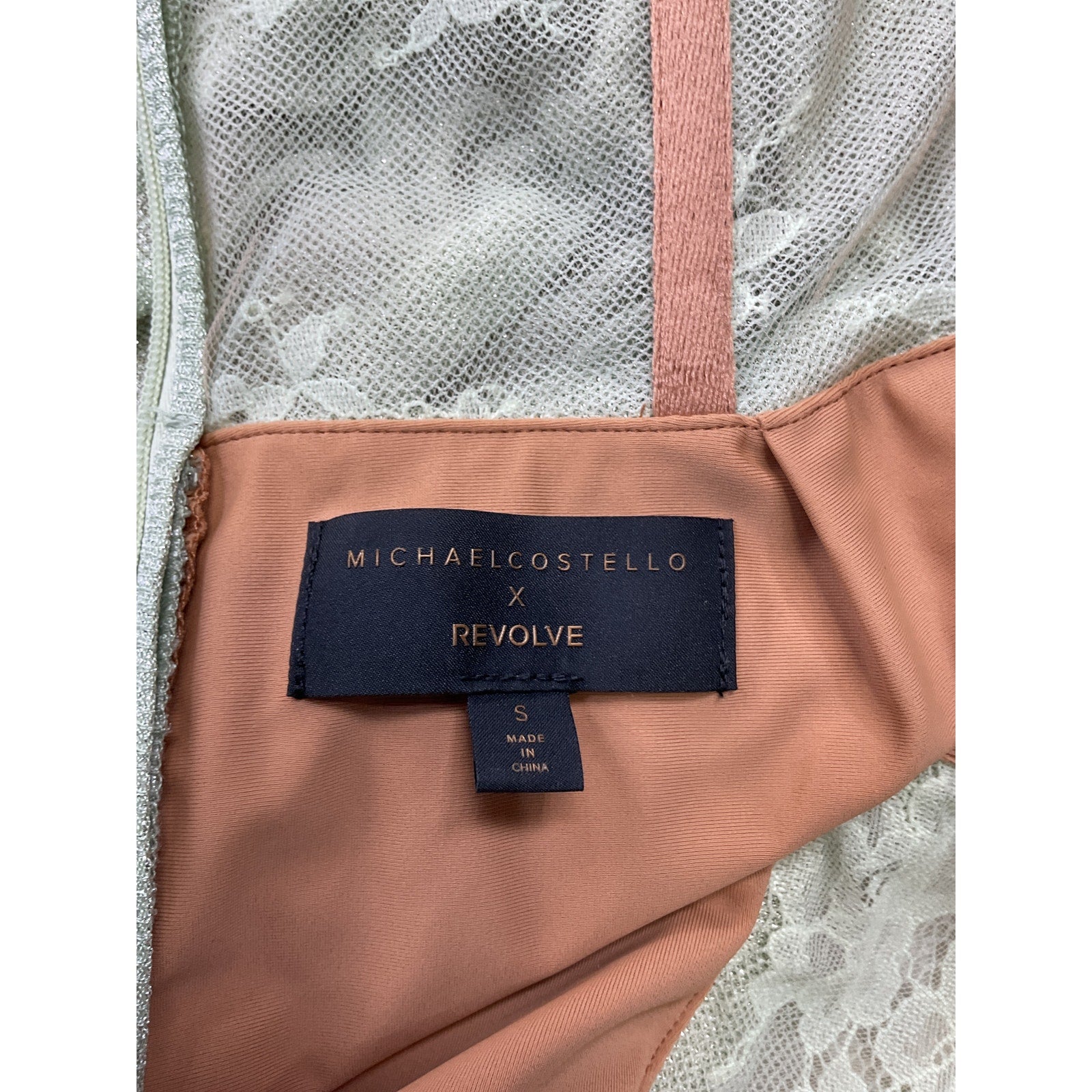 Michael Costello x Revolve 'Lulee' Green Polyester Midi Dress Size S