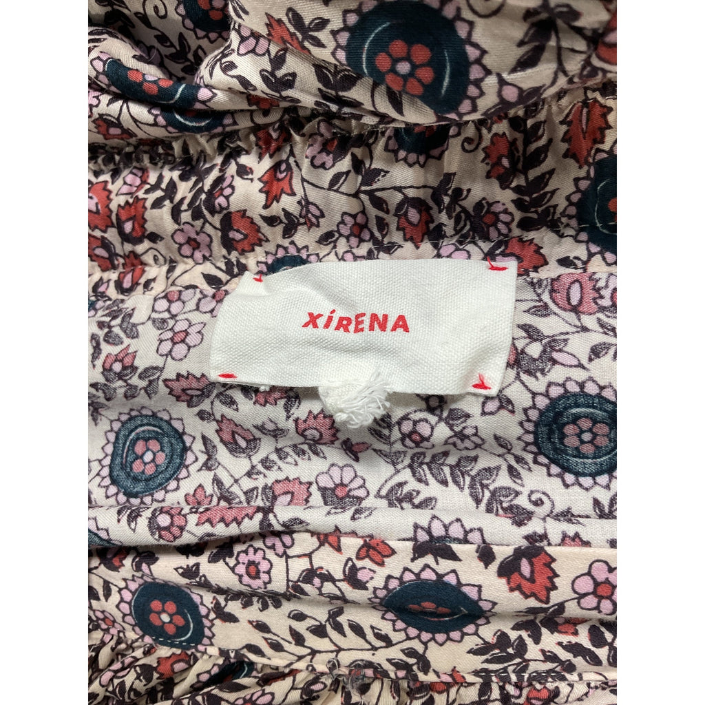 Xirena 'Iris' White Floral Tiered Maxi Skirt Size M