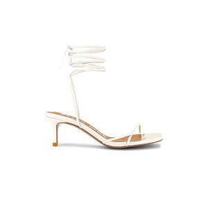 Alias Mae 'Ellery' White Leather Square Toe Sandal Size 10