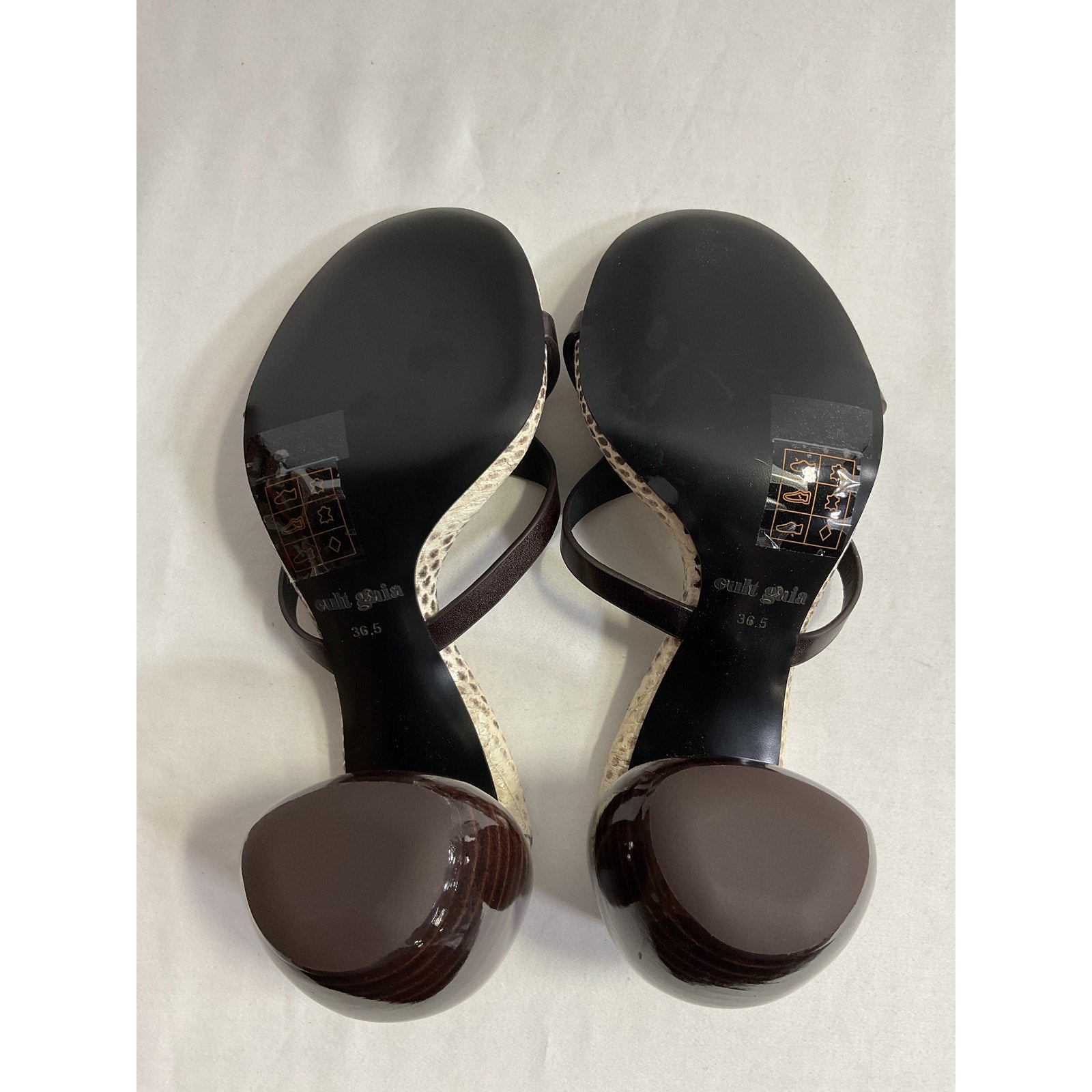 Cult Gaia 'Rory' Brown Leather Sandal Size 6.5