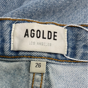 Agolde Classic Blue Pinch Waist High Rise Kick Denim Jeans Size 26
