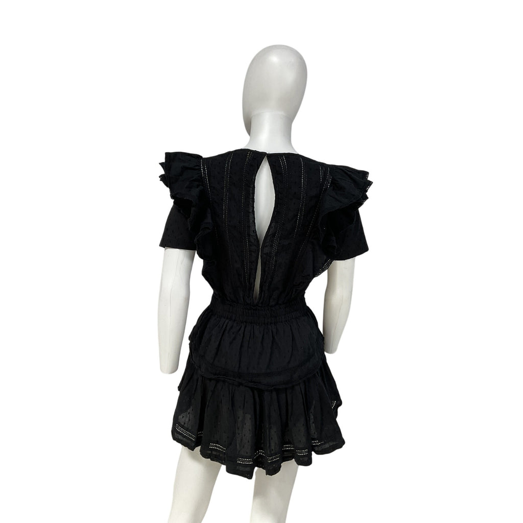 Loveshackfancy 'Natasha' Black Cotton Mini Dress Size P