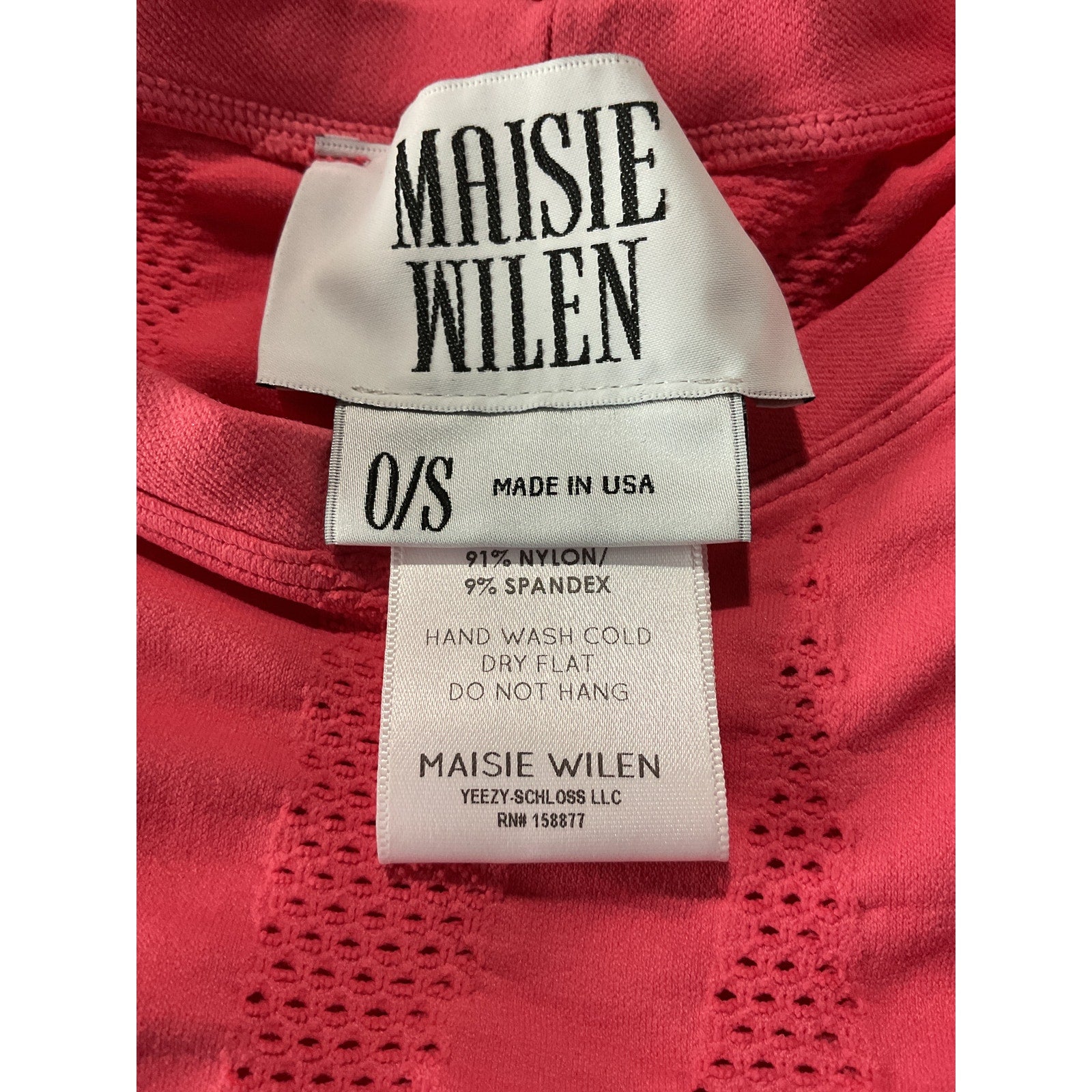 Maisie Wilen 'Logomania' Pink Nylon Dress Size OS