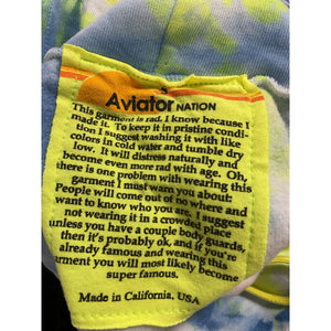 Aviator Nation 'Tie-Dye' Green Hoodie Size S
