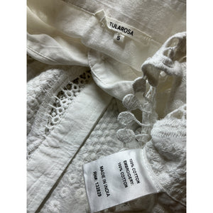 Tularosa 'August' White Cotton Button Up Top Size S