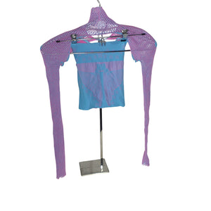 Poster Girl Sculpted Crypto Blue Bucks Top OS