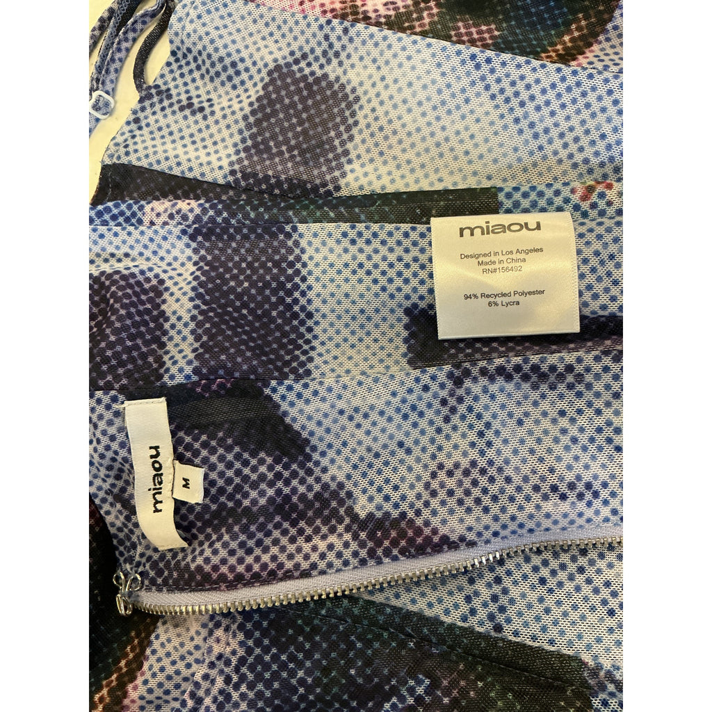Miaou 'Aphex' Purple Polyester Top Size M