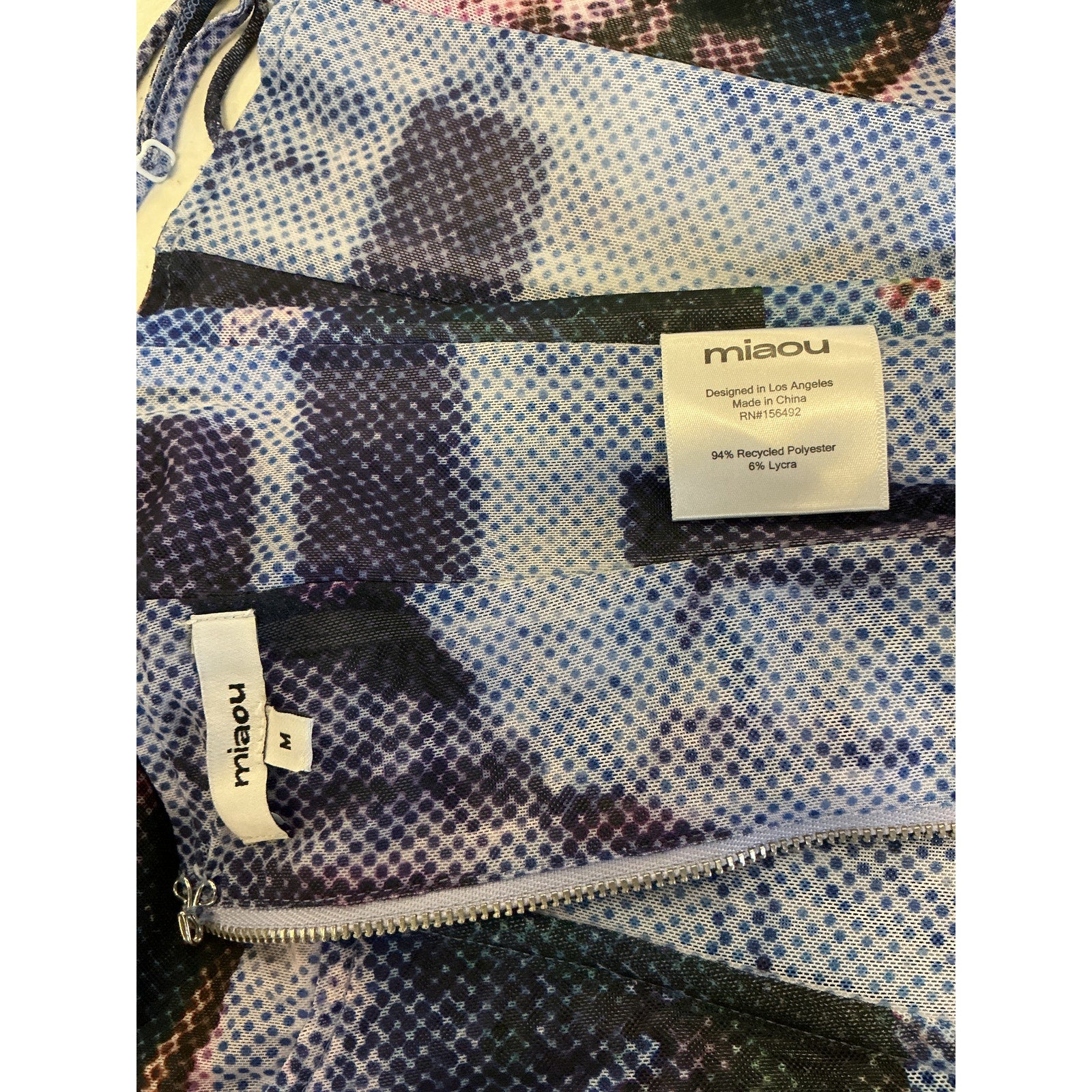 Miaou 'Aphex' Purple Polyester Top Size M