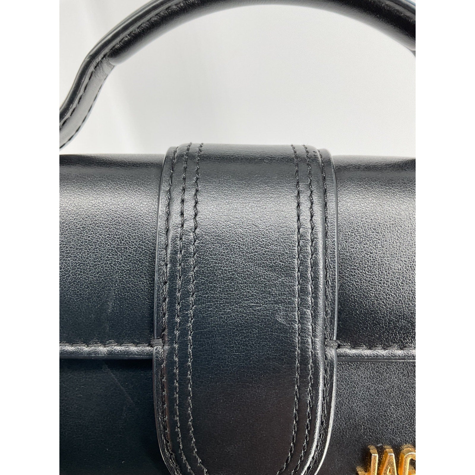 Jacquemus 'Le' Black Leather Bambino Bag