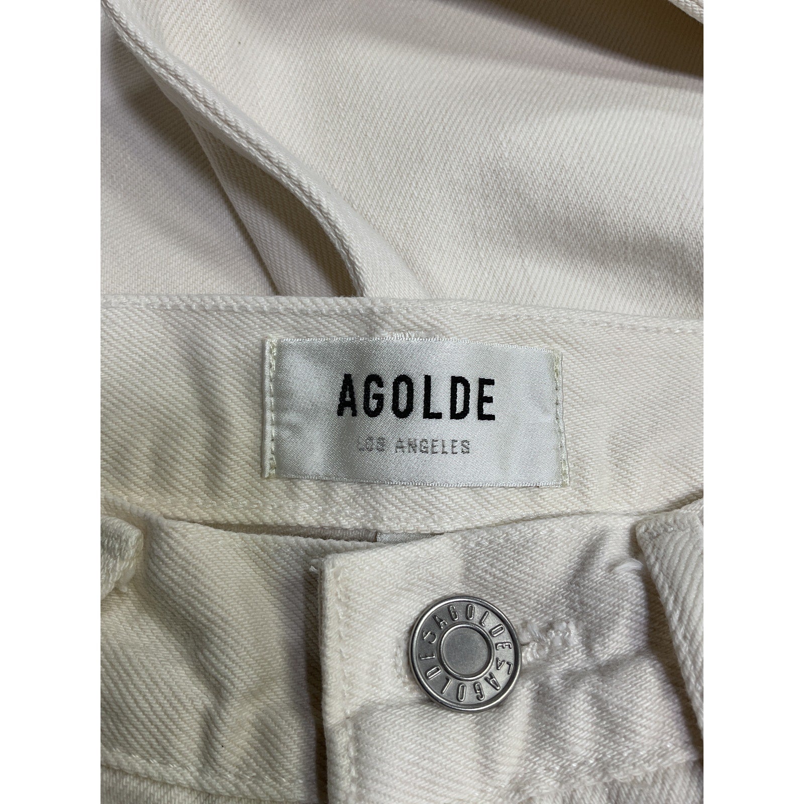 Agolde '90S' White Cotton Pinch Waist Denim Jean Size 24