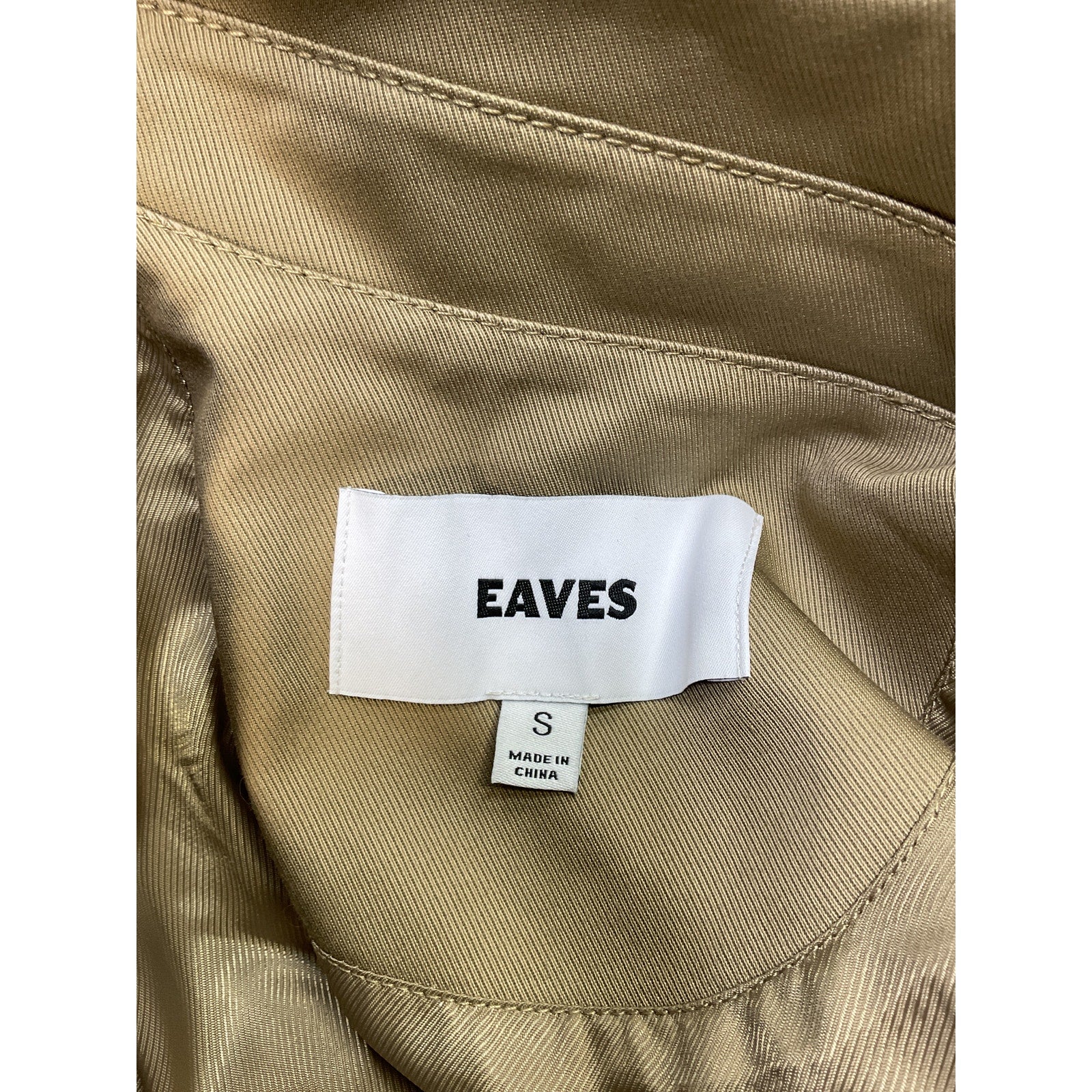 Eaves 'Lumi' Tan Cotton Mini Dress Size S
