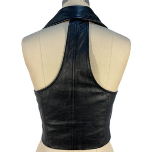 Moschino Sleek Black Moto Vest Size IT 38 / US 2