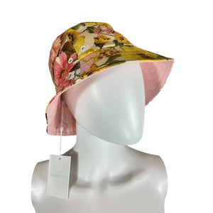 Zimmermann Vibrant Multicolor Floral Canvas Bucket Hat NWT