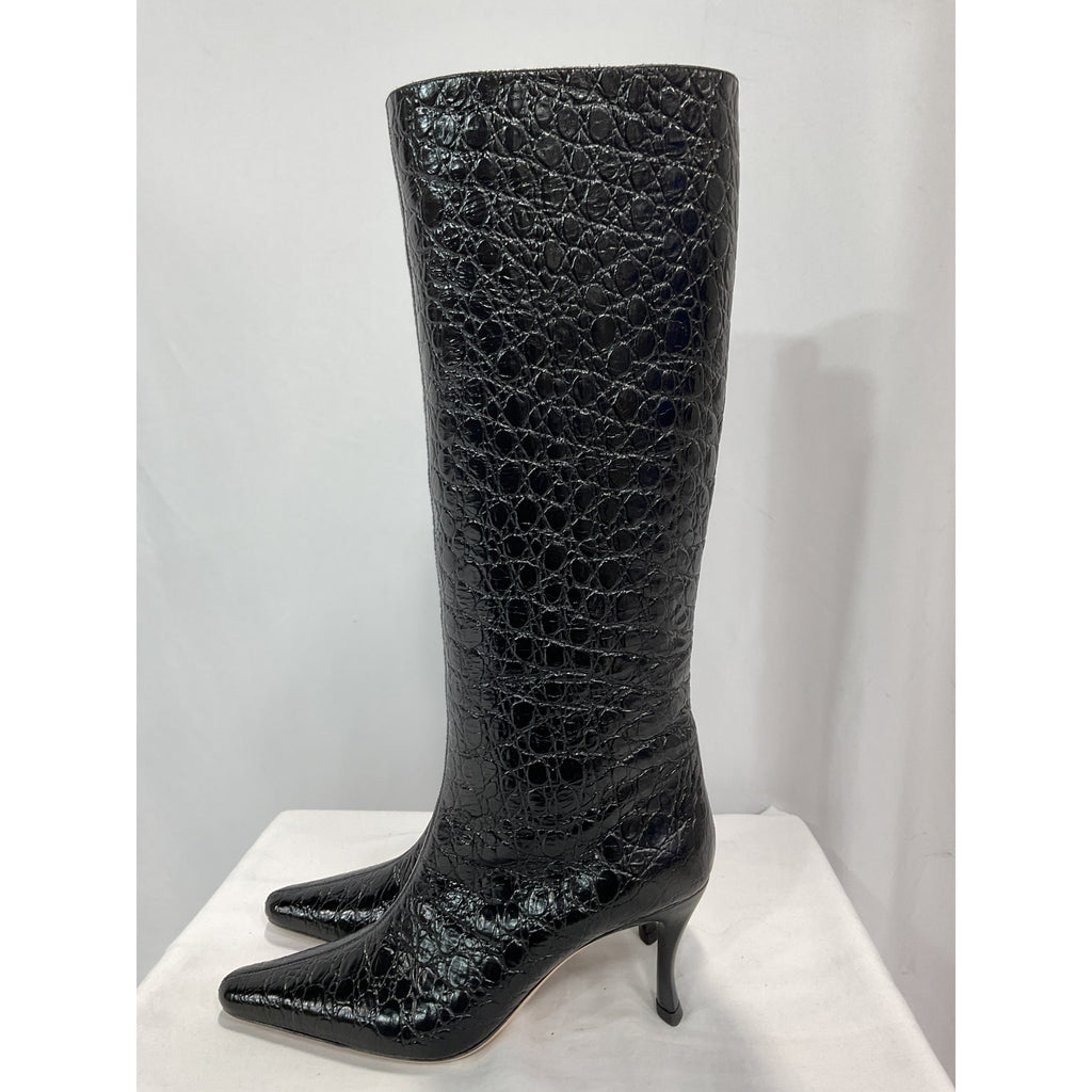 By Far 'Stevie 42' Black Leather Knee Boot Size 9 - NWT