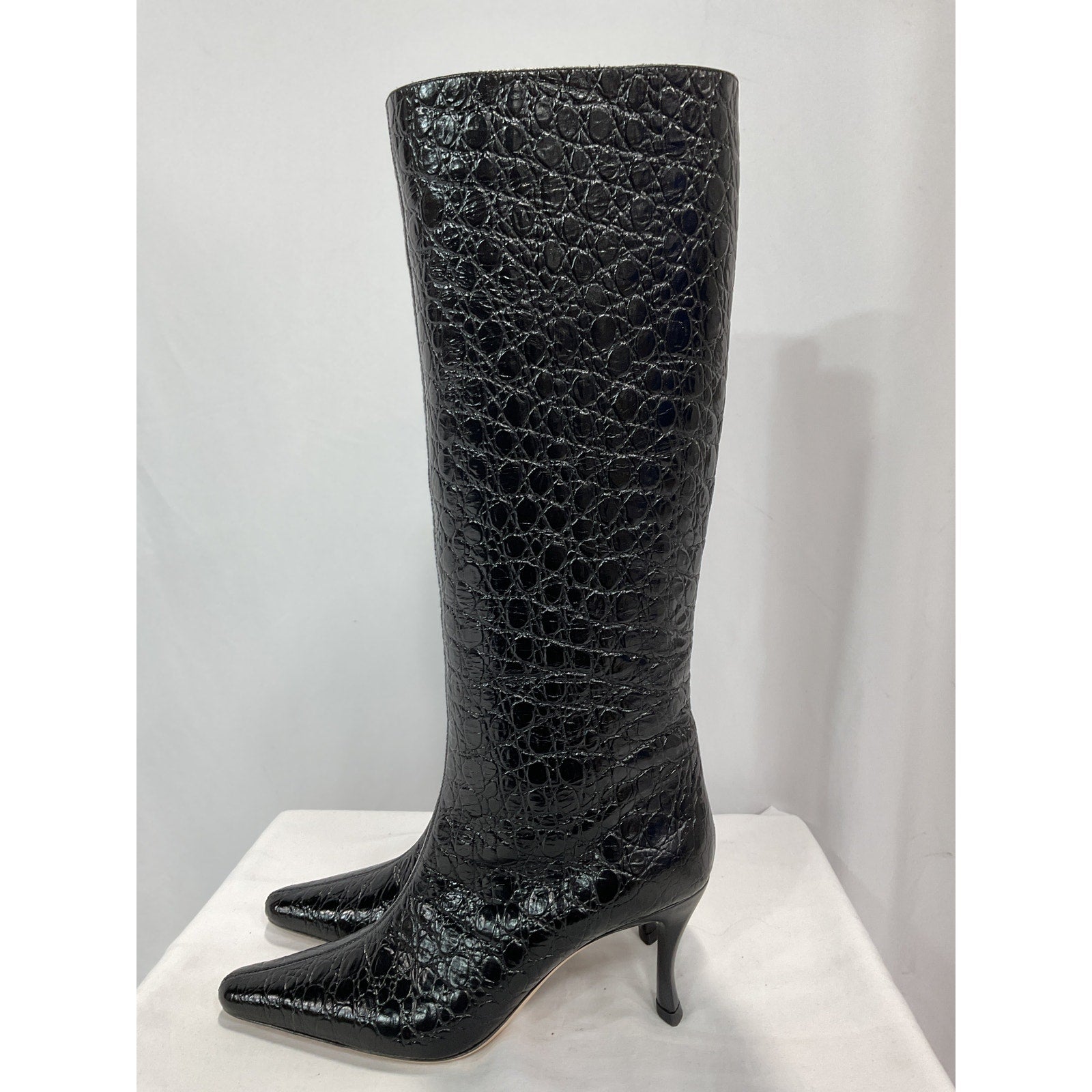 By Far 'Stevie 42' Black Leather Knee Boot Size 9 - NWT