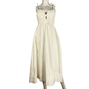 Astr The Label Romantic White Helia Midi Dress Size XS