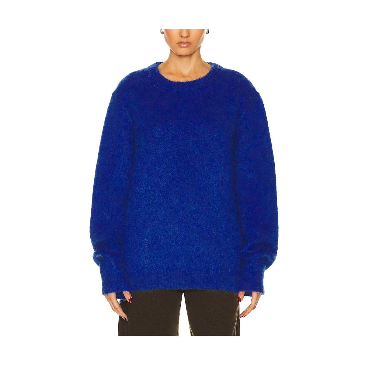 Lemaire Blue Mohair Brushed Sweater Size M