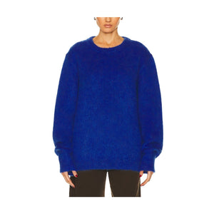 Lemaire Blue Mohair Brushed Sweater Size M