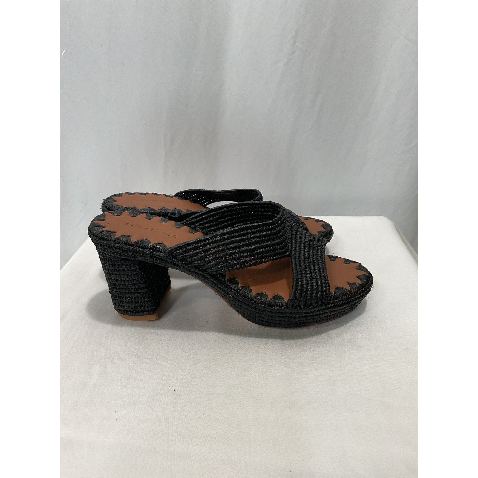 Carrie Forbes Mm Black Modele Andre Platform Sandal Size 6