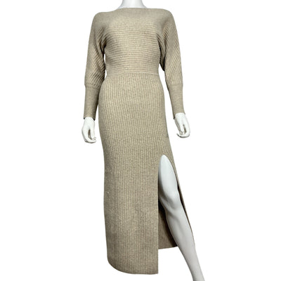 Line & Dot Ribbed Tan Alta Dress Size XS