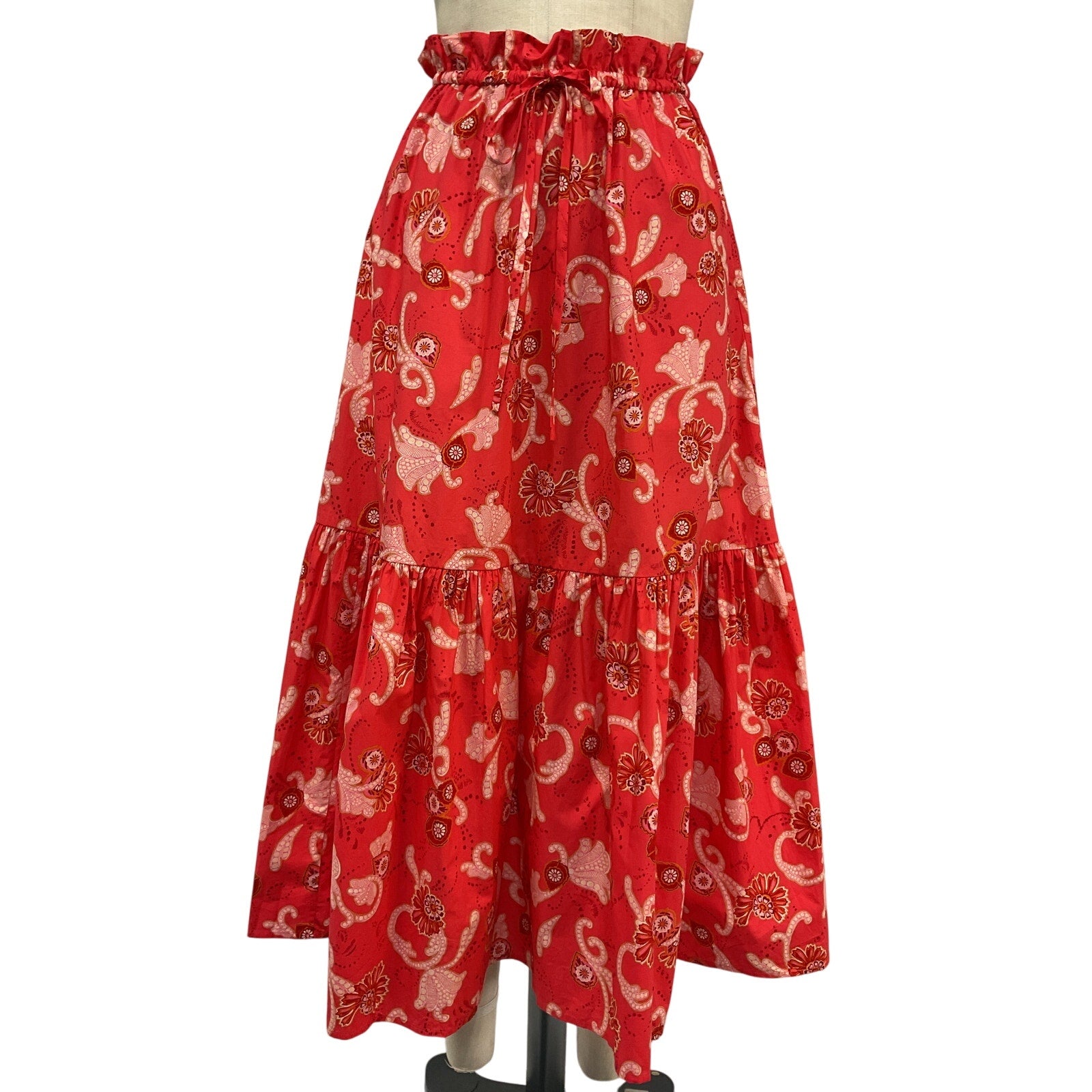 A.L.C. 'Francis' Red Cotton Skirt Size 2