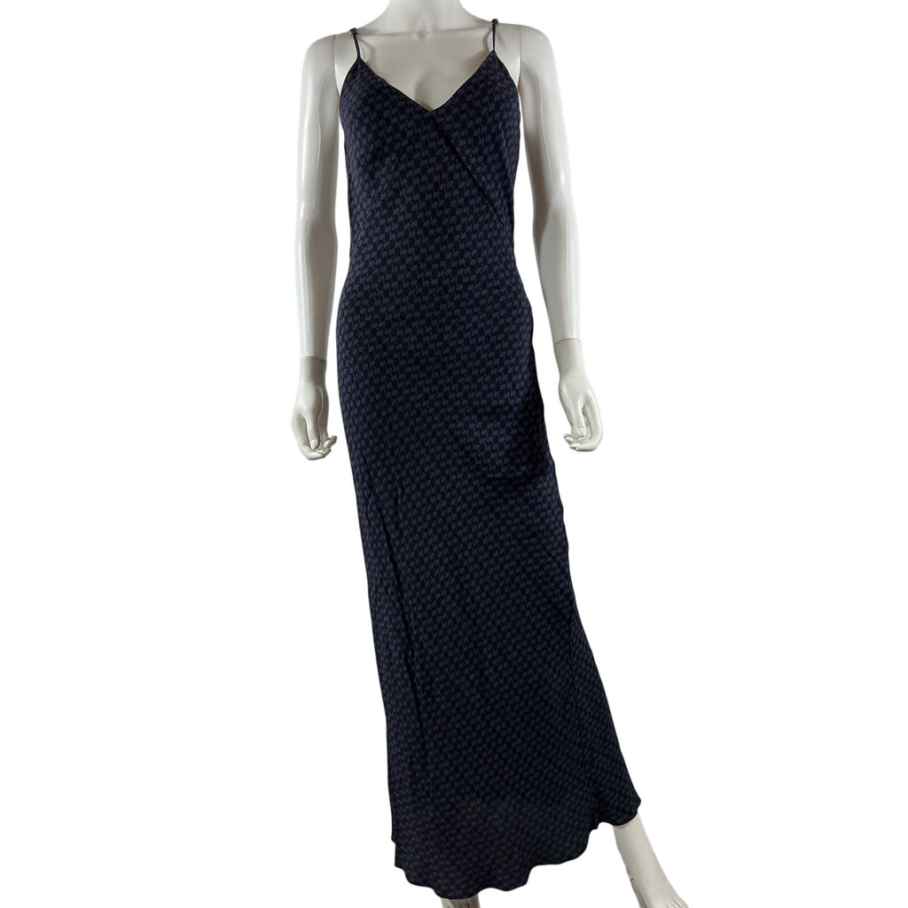 Dissh 'Fame' Blue Viscose Geo Slip Dress Size 6