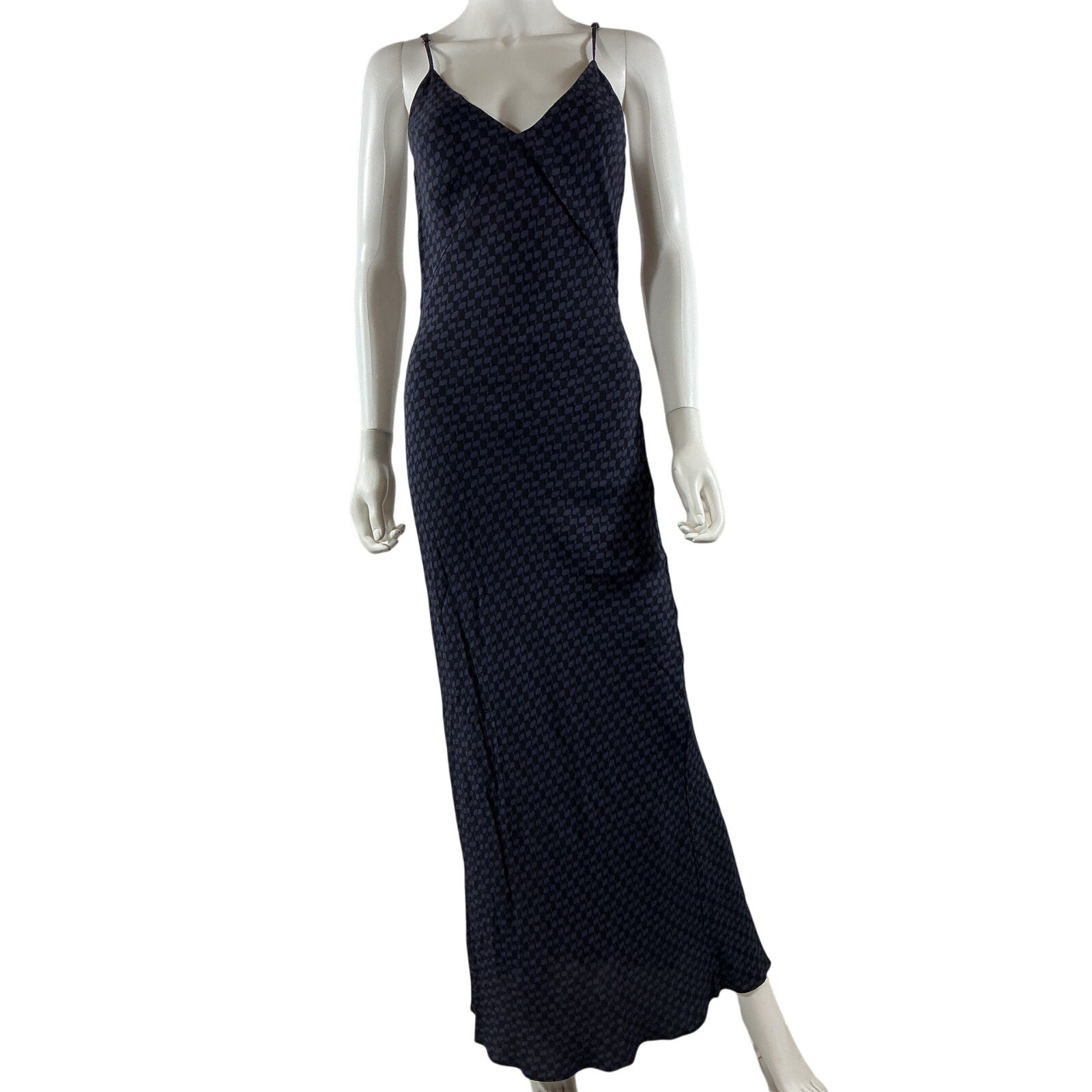 Dissh 'Fame' Blue Viscose Geo Slip Dress Size 6