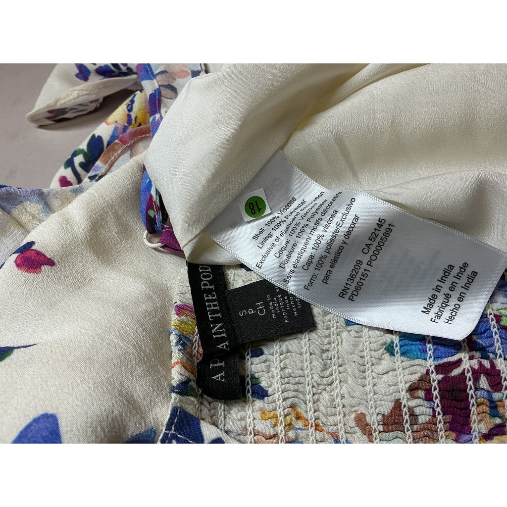 Hatch X A Pea In The Pod Blue Viscose Flouncy Slip Dress Size S
