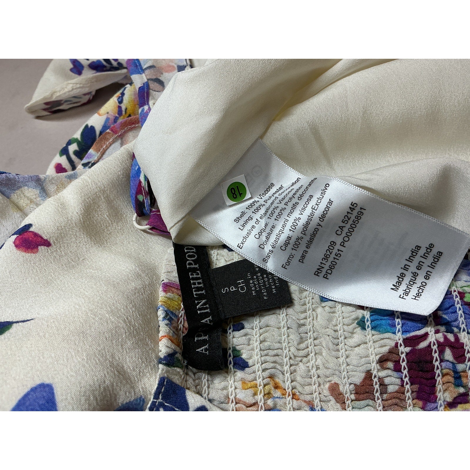 Hatch X A Pea In The Pod Blue Viscose Flouncy Slip Dress Size S