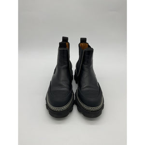Ganni 'Cleated' Black Chelsea Booties Size 9