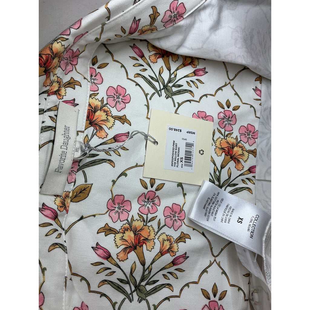 Favorite Daughter The 'Willow' White Cotton Shacket Size XS - NWT