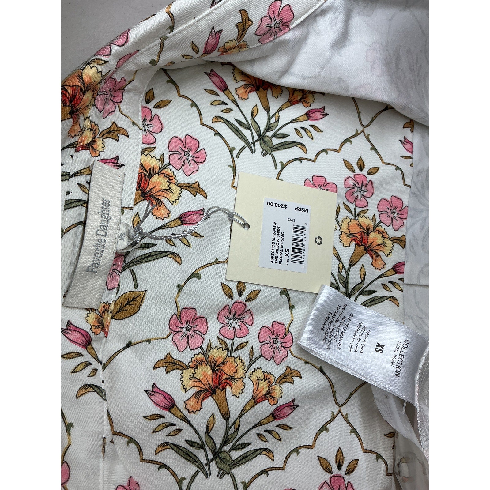 Favorite Daughter The 'Willow' White Cotton Shacket Size XS - NWT