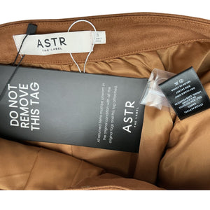 Astr The Label Faux Suede Brown Jude Shorts Size S