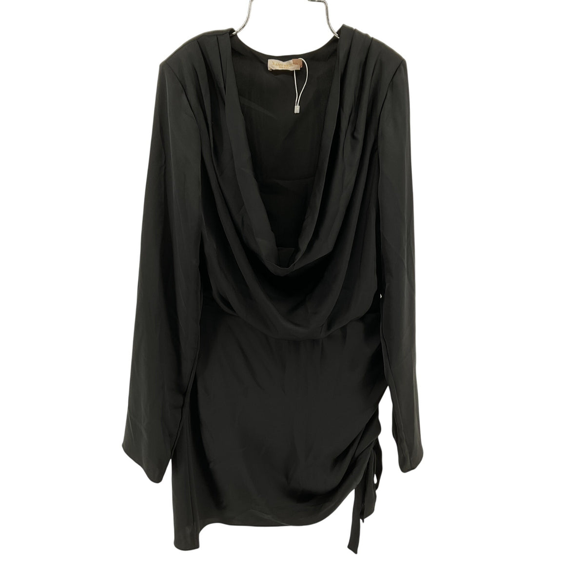 Ramy Brook Ruched Black Reeta Dress Size S