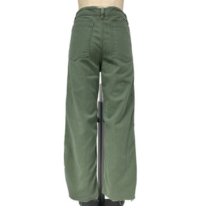 Mother Wide Leg Green Major Sneak Fray Pants Size 26