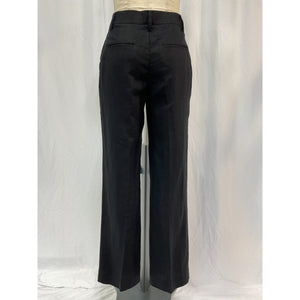 Reformation 'Alex' Black Linen Linen Pant Size 2