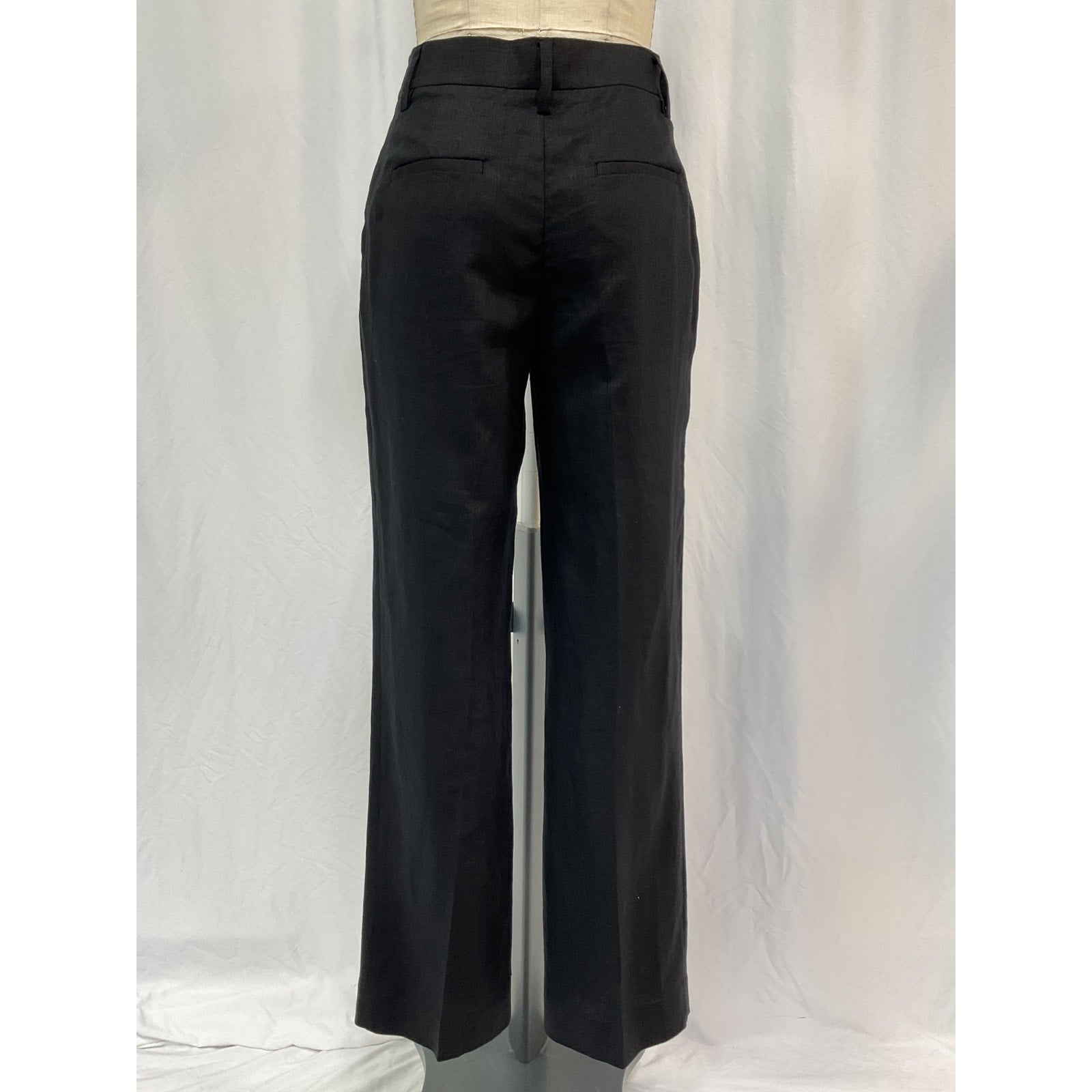 Reformation 'Alex' Black Linen Linen Pant Size 2
