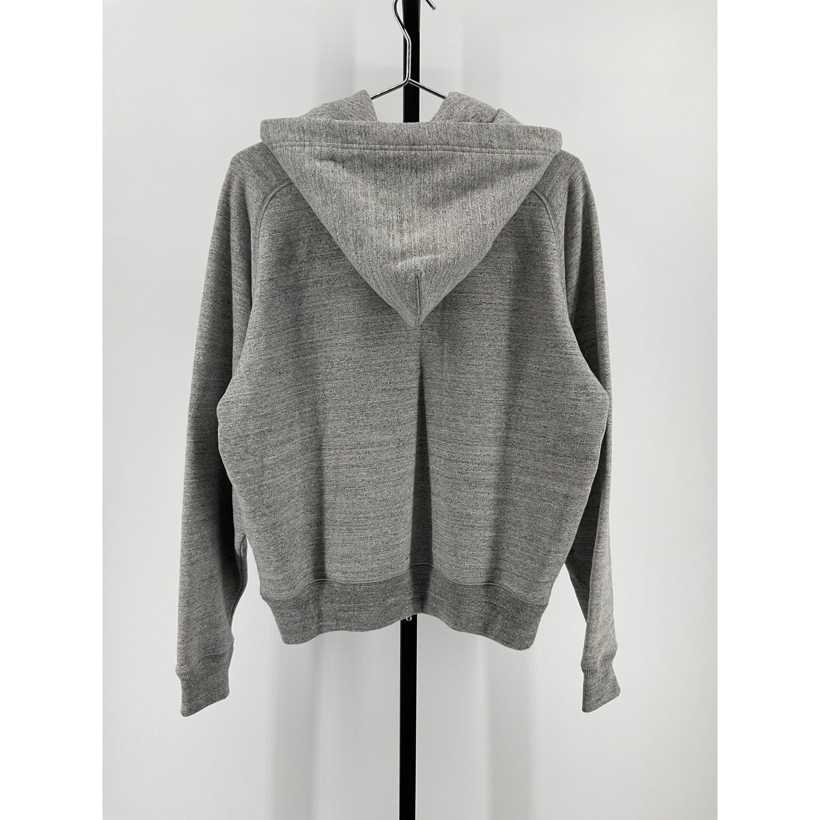 Tom Ford Long Sleeve Grey Cotton Flecked Melange Jersey Hoodie Size 52