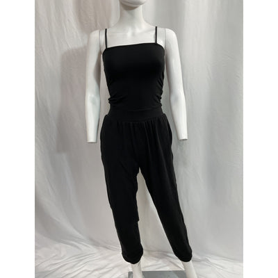 Atm Anthony Thomas Melillo 'Ruched' Black Cotton-Blend Jogger-Style Jumpsuit Size XS