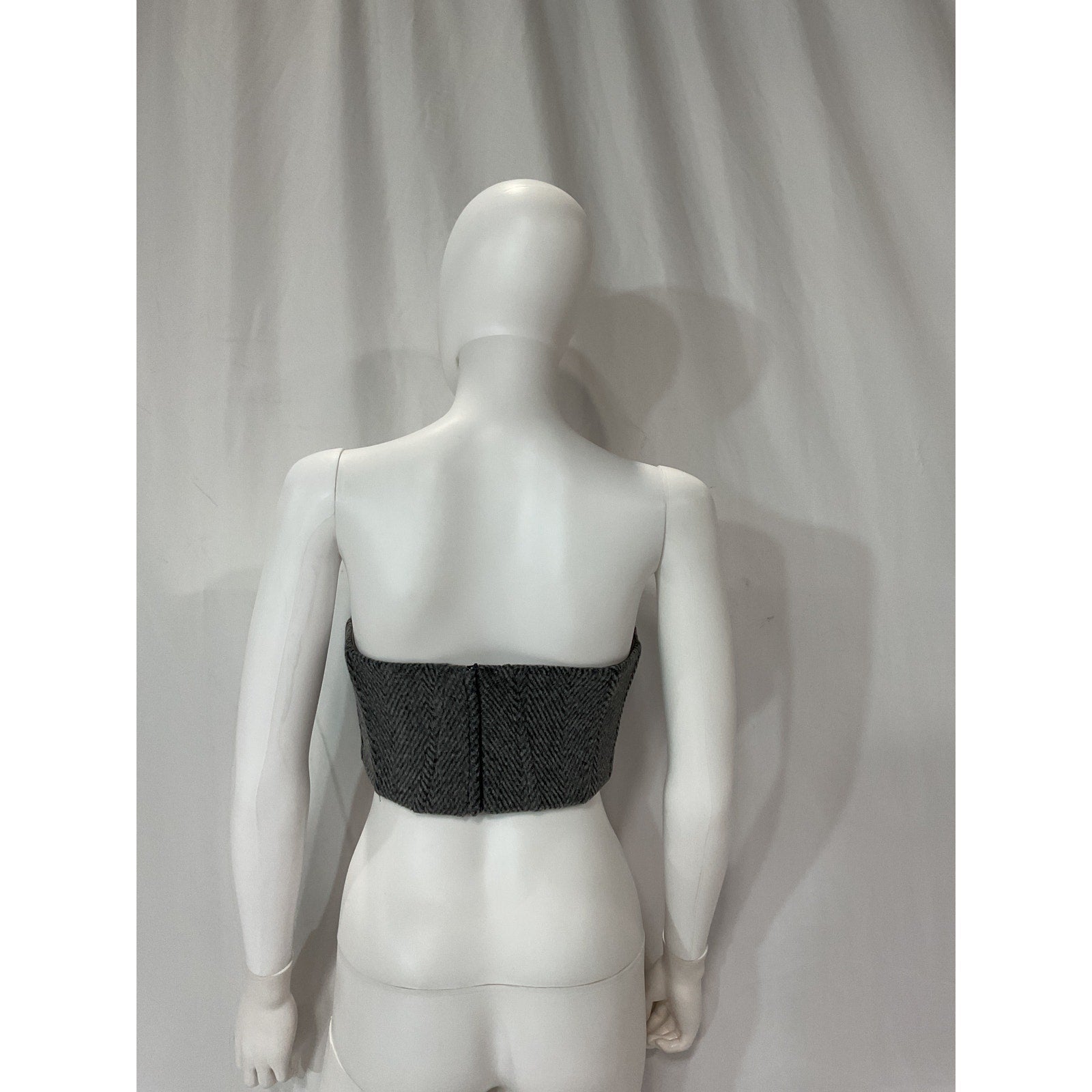 Giuseppe Di Morabito 'Bustier' Grey With Rose Blouse Top Size S