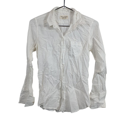 Nili Lotan Lightweight White Cotton Voile Button Down Size S Shirt