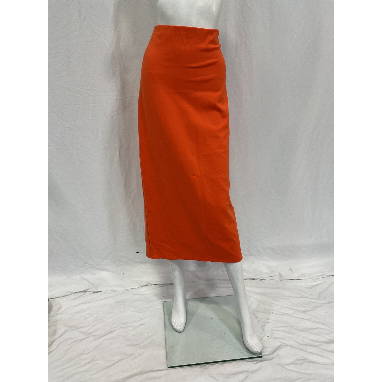 Michael Costello x Revolve 'Amira' Orange Rayon Midi Skirt Size L