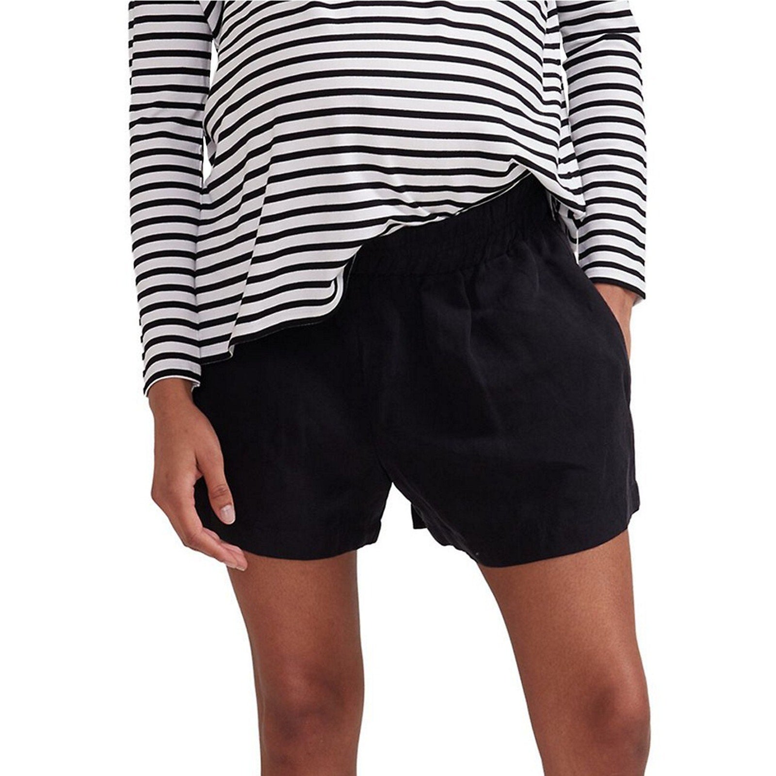 Hatch The Asher Under Black Tencel The Bump Maternity Short Size 3 / L