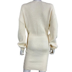 Tularosa Ribbed Beige Mia Mini Dress Size M