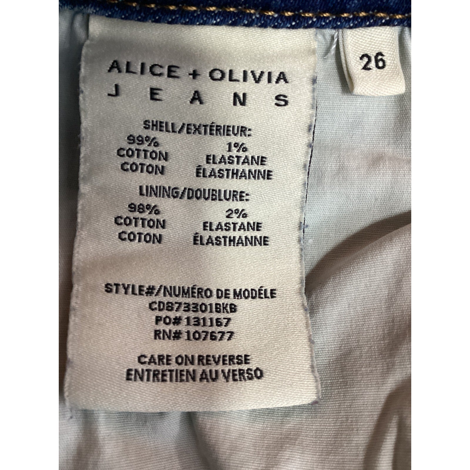 Alice + Olivia 'Rye' Blue Skirt Size 26