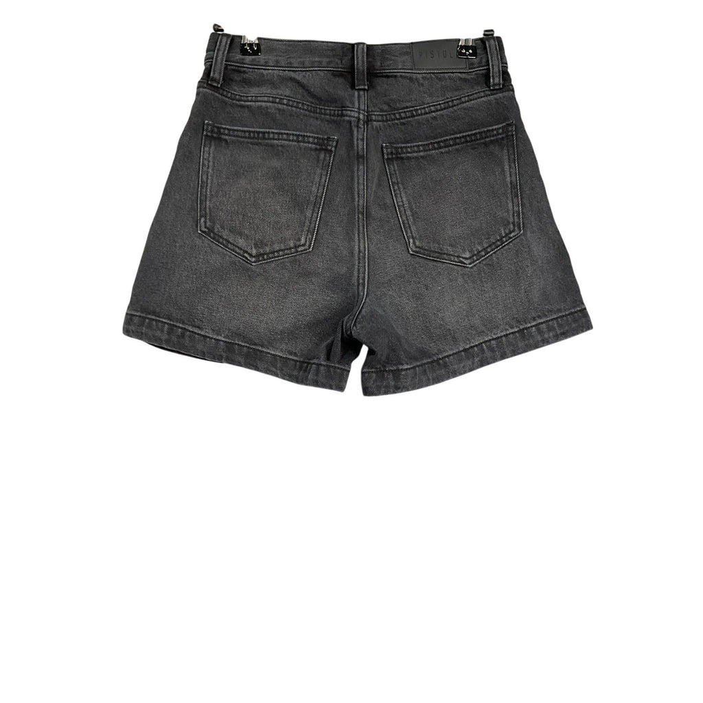 Pistola Saige Black Cotton High Rise Cut Off Short Size 25