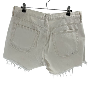 Agolde Classic Cream Parker Long Denim Shorts Size 31