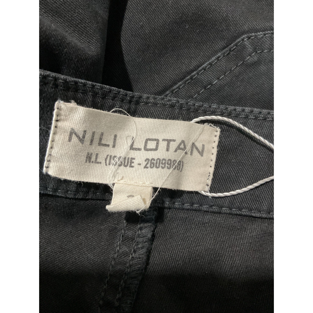 Nili Lotan French Black Cotton Military Pant Size 2