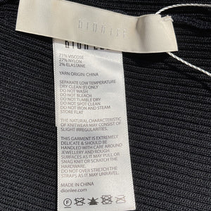 Dion Lee Ribbed Black Lustrate Fork Dress Size XS