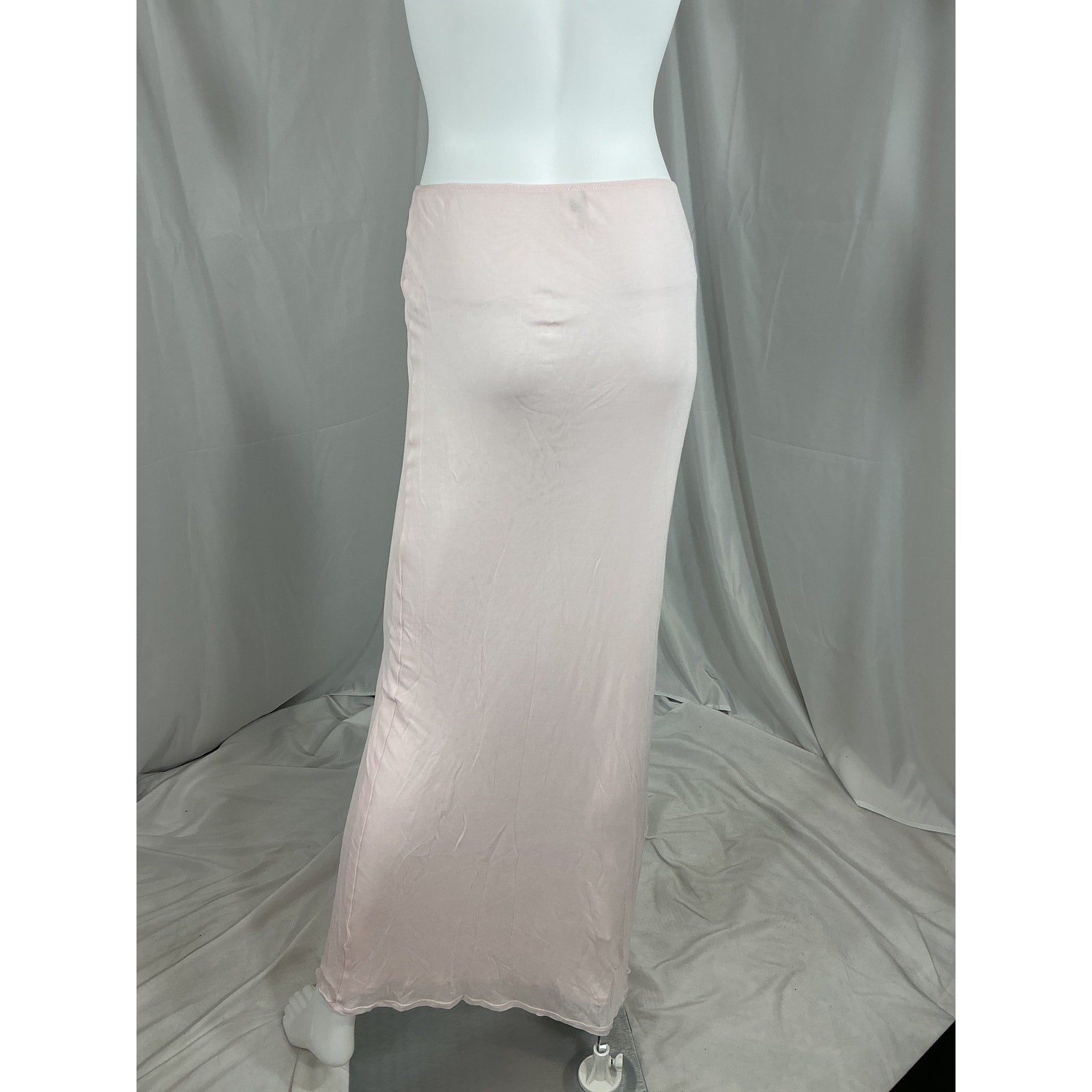 Helsa Sheer Knit Pink Viscose Layered Maxi Skirt Size XS